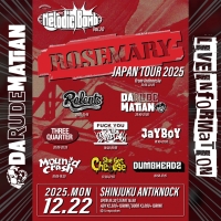 Melodic Bomb vol.20-Rosemary JAPAN TOUR 2025 新宿ANTIKNOCK公演の詳細更新しました